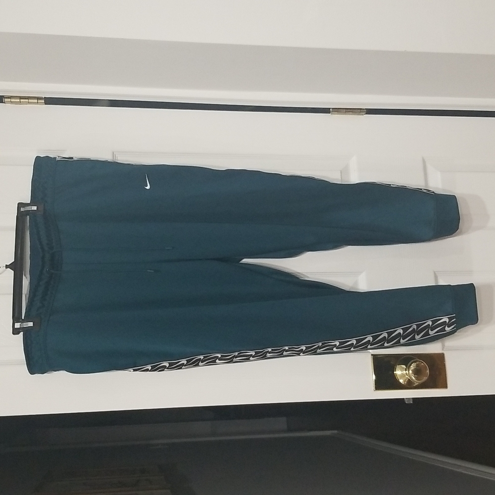 Nike Double Swoosh Tape Design Dark Teal Jogger Pants